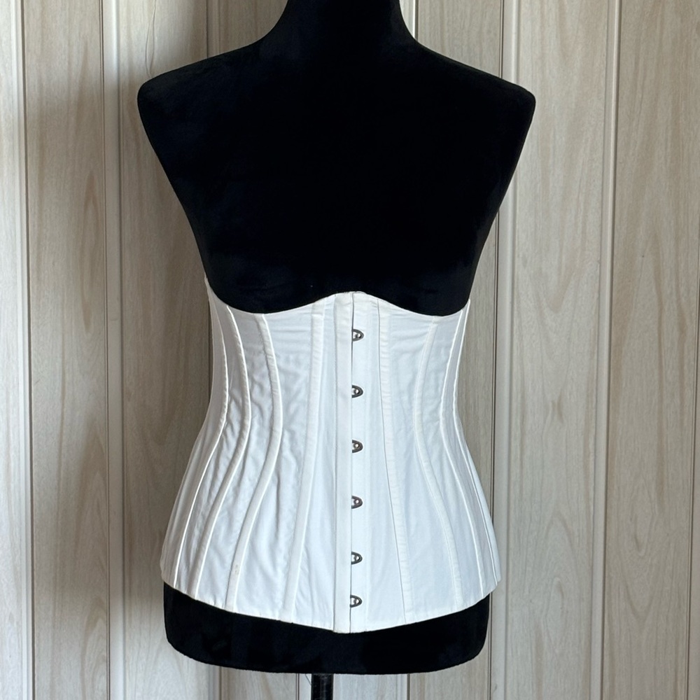 Dolce & Gabbana White Shapewear Corset with Structured Bodice